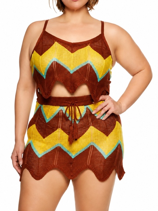 Almost Famous Other - Plus Size Chevron Crochet Cami and Skirt Set - Gold
/TAGS New <3